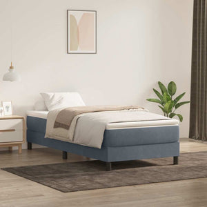 Boxspringbett Dunkelgrau 100x210 cm Samt