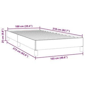 Boxspringbett Dunkelgrau 100x210 cm Samt