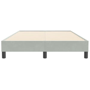 Boxspringbett 120x210 cm Hellgrau Samt