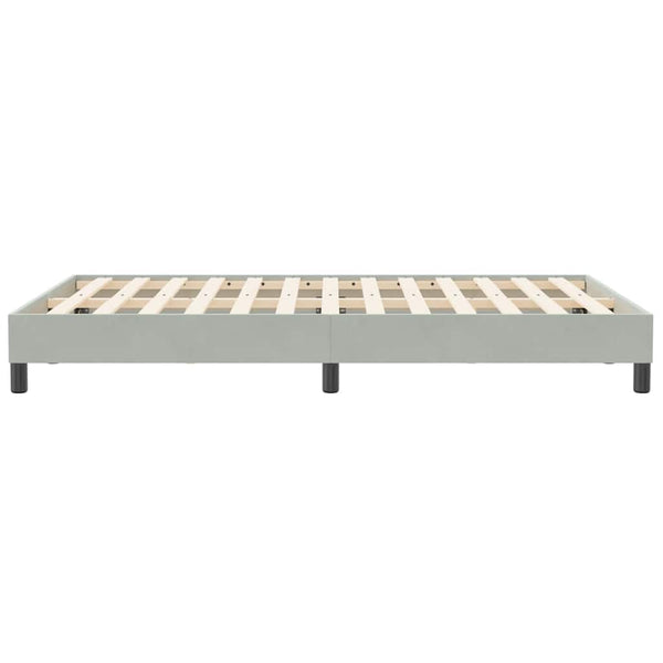 Boxspringbett 120x210 cm Hellgrau Samt