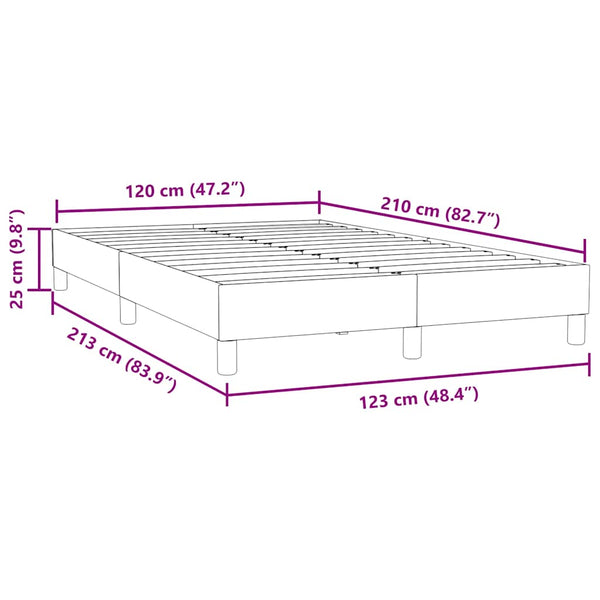 Boxspringbett Dunkelgrau Samt 120x210 cm