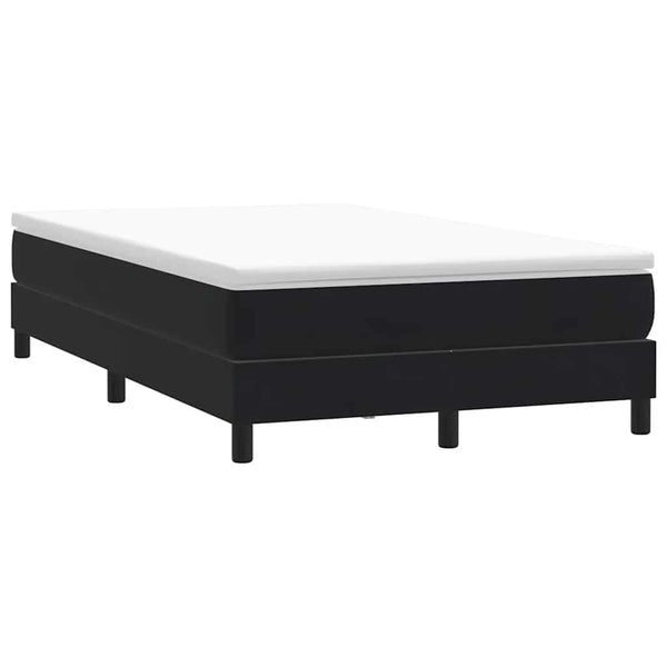 Schwarzes Boxspringbett 120x210 cm Samt