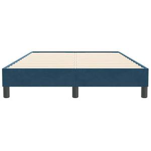 Boxspringbett 120x210 cm Dunkelblau Samt