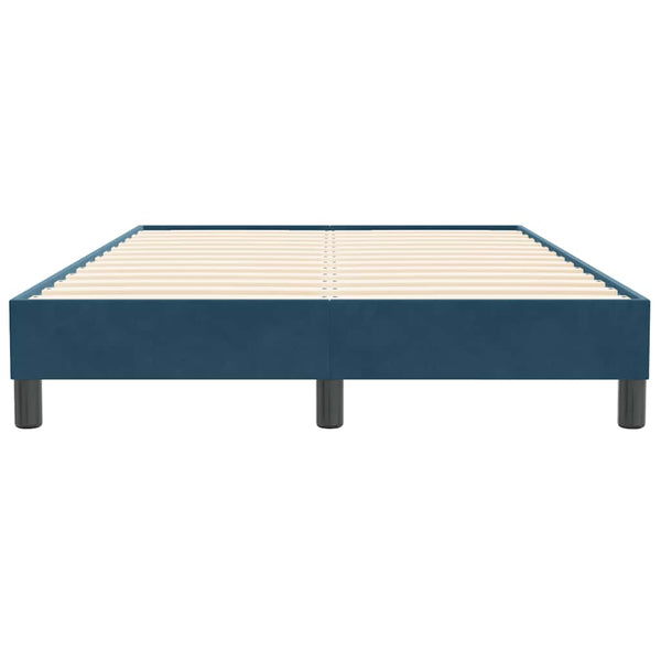 Boxspringbett 120x210 cm Dunkelblau Samt