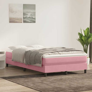 Boxspringbett Rosa 120x210 cm Samt Ohne Matratze