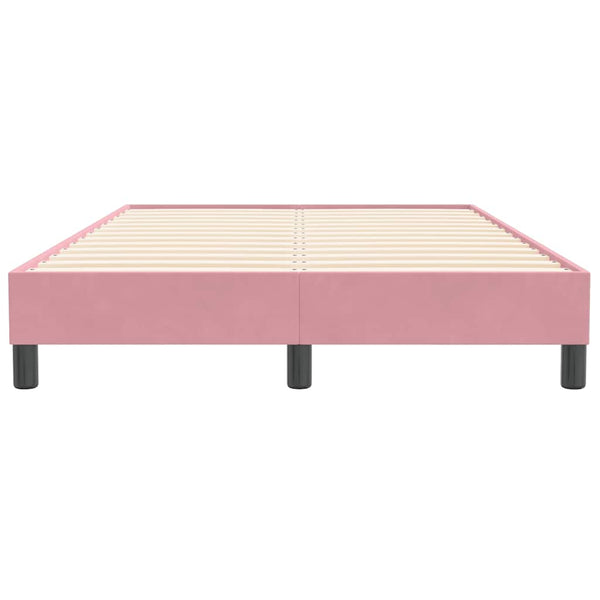 Boxspringbett Rosa 120x210 cm Samt Ohne Matratze