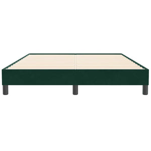 Boxspringbett Dunkelgrün 140x210 cm Samt