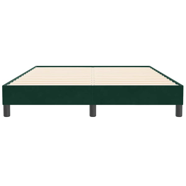 Boxspringbett Dunkelgrün 140x210 cm Samt