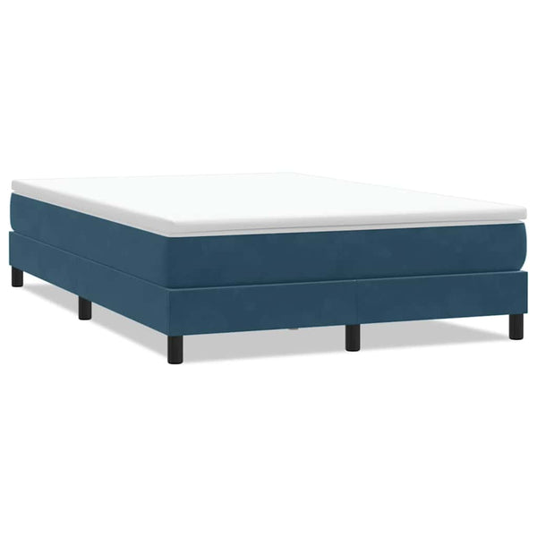 Boxspringbett Dunkelblau 140x210 cm Samt