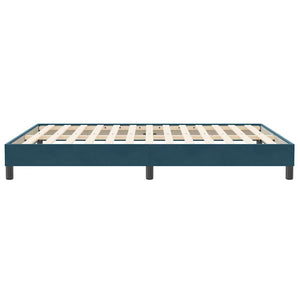 Boxspringbett Dunkelblau 140x210 cm Samt