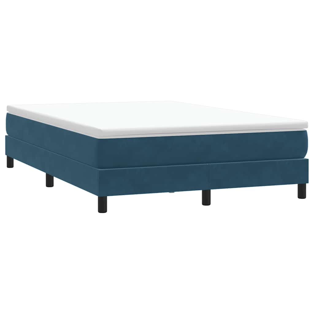 Boxspringbett Dunkelblau 140x210 cm Samt