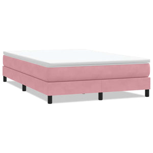 vidaXL Lit coffre sans matelas rose 140x210 cm velours