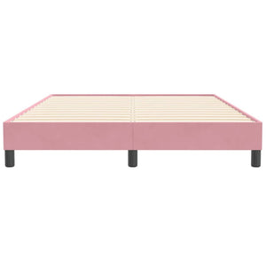 vidaXL Lit coffre sans matelas rose 140x210 cm velours