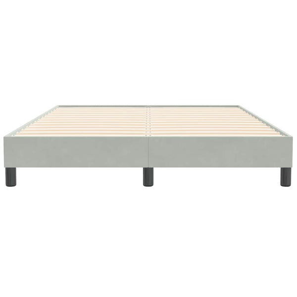 Boxspringbett Hellgrau 160x210 cm Samt
