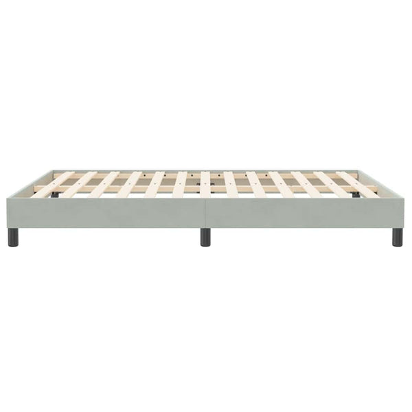 Boxspringbett Hellgrau 160x210 cm Samt