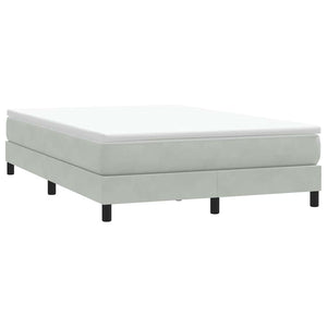 Boxspringbett Hellgrau 160x210 cm Samt