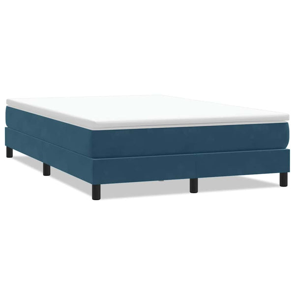 Boxspringbett Dunkelblau 160x210 cm Samt
