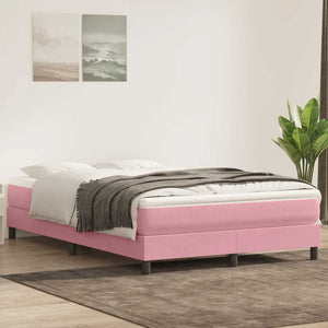 Boxspringbett Rosa 160x210 cm Samt Ohne Matratze