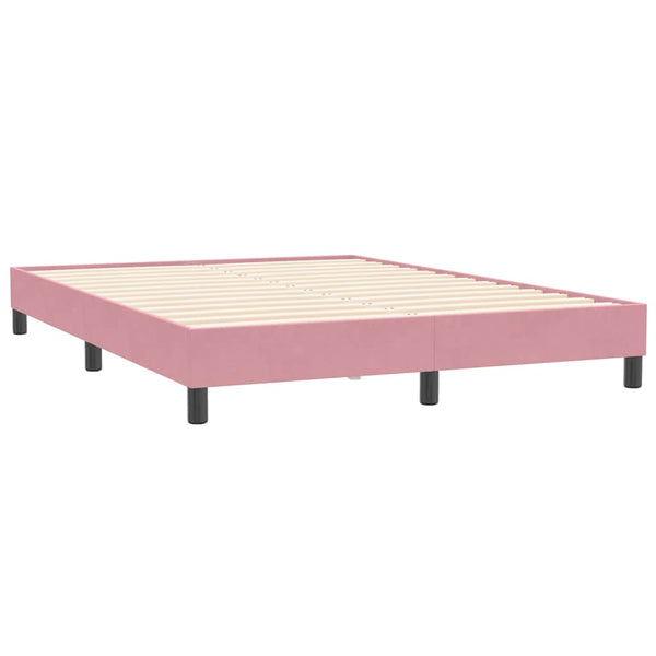 Boxspringbett Rosa 160x210 cm Samt Ohne Matratze