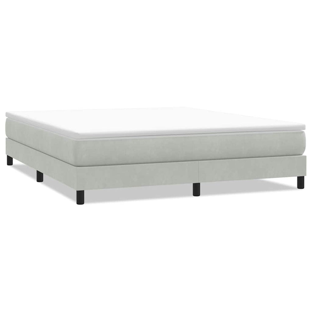 Boxspringbett Hellgrau 180x210 cm Samt