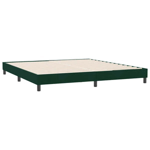 Boxspringbett Dunkelgrün 180x210 cm Samt