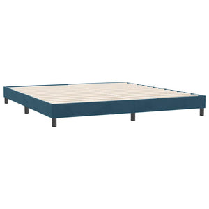 Boxspringbett Dunkelblau 180x210 cm Samt