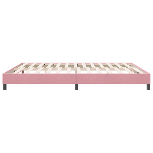 Boxspringbett Rosa 180x210 cm Samt Ohne Matratze