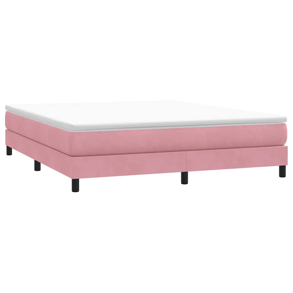 Boxspringbett Rosa 180x210 cm Samt Ohne Matratze