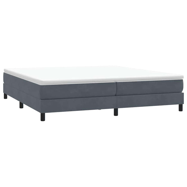Boxspringbett Dunkelgrau 200x210 cm Samt