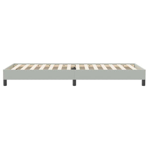 Boxspringbett 80x220 cm Hellgrau Samt