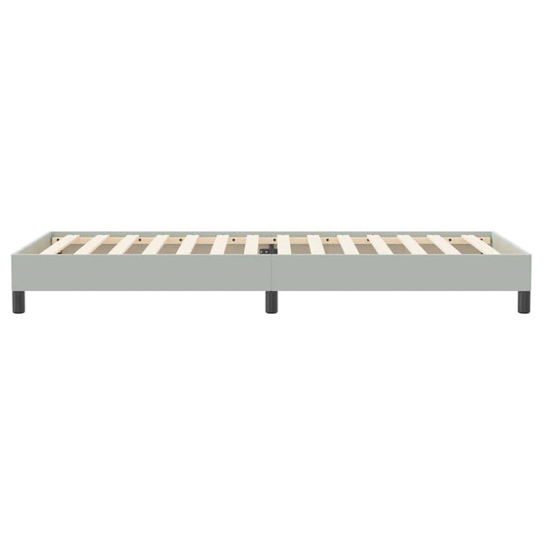 Boxspringbett 80x220 cm Hellgrau Samt