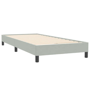 Boxspringbett 80x220 cm Hellgrau Samt