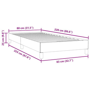 Boxspringbett 80x220 cm Hellgrau Samt