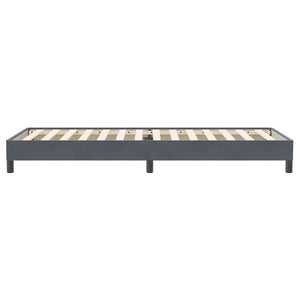 Boxspringbett Dunkelgrau 80x220 cm Samt