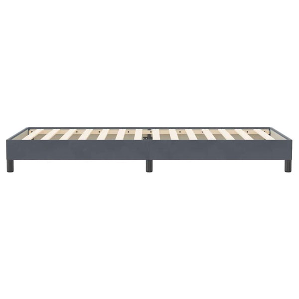 Boxspringbett Dunkelgrau 80x220 cm Samt