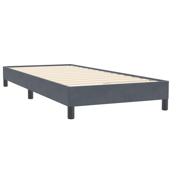 Boxspringbett Dunkelgrau 80x220 cm Samt