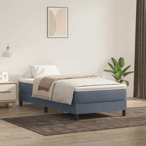 Boxspringbett Dunkelgrau 80x220 cm Samt