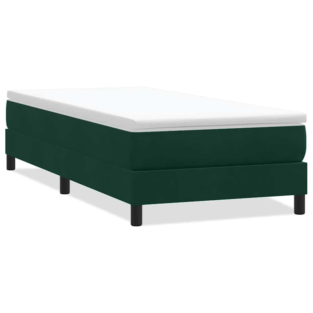 Boxspringbett Dunkelgrün 80x220 cm Samt