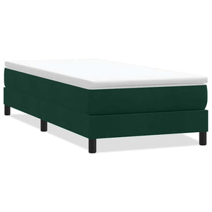 Boxspringbett Dunkelgrün 80x220 cm Samt