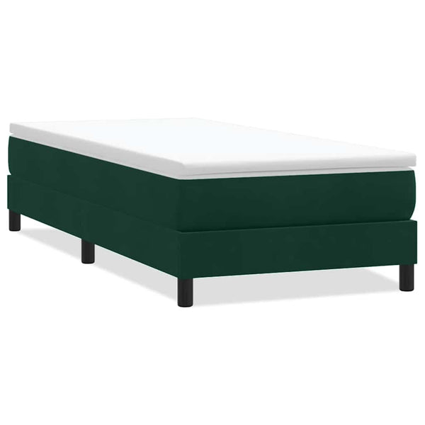 Boxspringbett Dunkelgrün 80x220 cm Samt