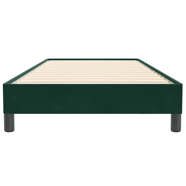 Boxspringbett Dunkelgrün 80x220 cm Samt