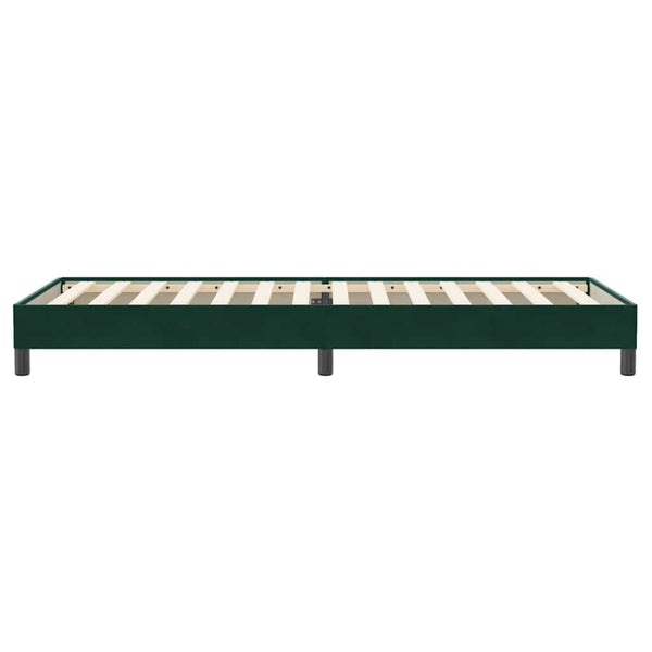 Boxspringbett Dunkelgrün 80x220 cm Samt