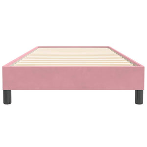 Rosa Samt Boxspringbett 80x220 cm (Ohne Matratze)