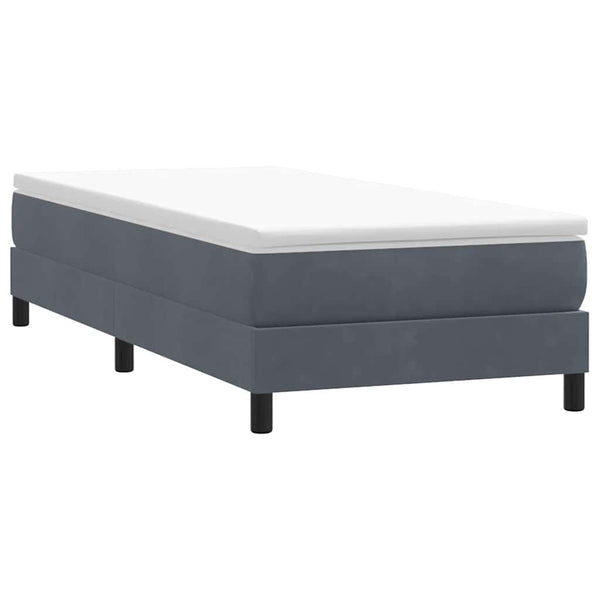 Boxspringbett Dunkelgrau 90x220 cm Samt