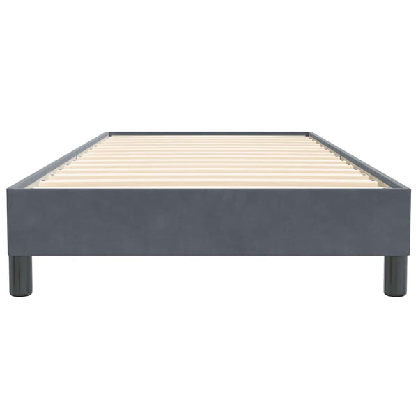 Boxspringbett Dunkelgrau 90x220 cm Samt