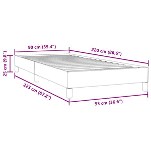 Boxspringbett Schwarz 90x220 cm Samt