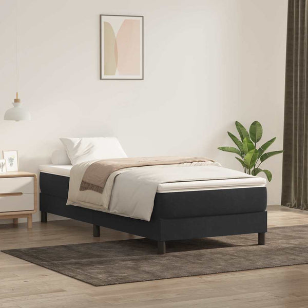 Boxspringbett Schwarz 90x220 cm Samt