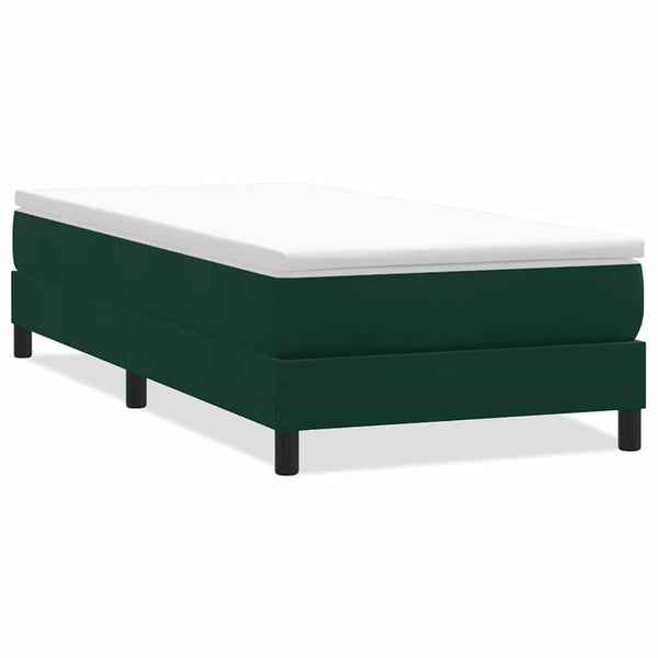 Boxspringbett Dunkelgrün 90x220 cm Samt