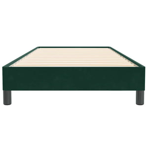 Boxspringbett Dunkelgrün 90x220 cm Samt