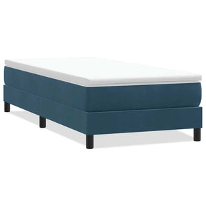 Boxspringbett 90x220 cm Dunkelblau Samt